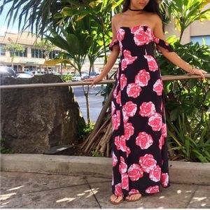 Ava sky rose strapless dress